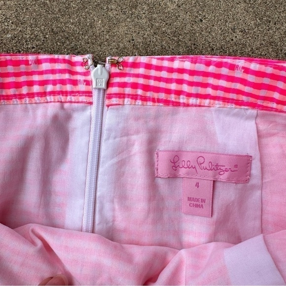 Lilly Pulitzer Thyme Scallop Peplum Gingham Skirt - Picture 3 of 8